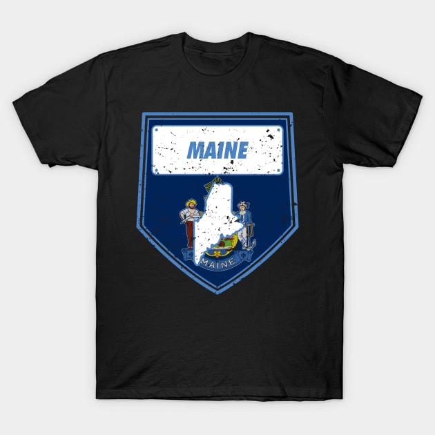 maine T-Shirt by DeekayGrafx